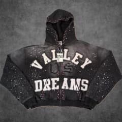 VALE FOREVER CLASSICO ZIP UP ストーン刺繍 XL 黒 - メルカリ