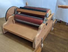 アシュフォード ワイドドラムカーダー（木製、手廻し、2段階スピード