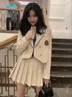 韓国制服 Sサイズ ブレザー上下、ネクタイ 3点セットのサムネイル
