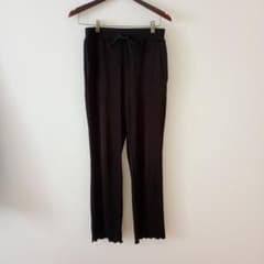 GU リブパンツ ブラック Lサイズ カジュアルのサムネイル