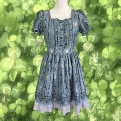 axes femme 姫カジ 森ガール 00s フリル レース ワンピース 水色