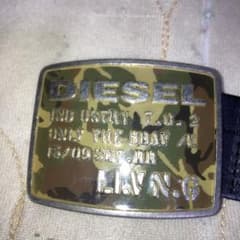 Extremely rare, excellent condition Diesel camouflage men's belt in black. No discounts.