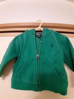 RALPH LAUREN　緑　裏起毛パーカー　80/12Mのサムネイル