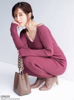 【新品タグ付き】GRLグレイル キャミ付きレイヤードニットワンピースのサムネイル