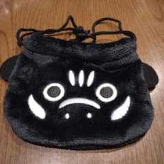 べこのフェイス巾着　黒のサムネイル