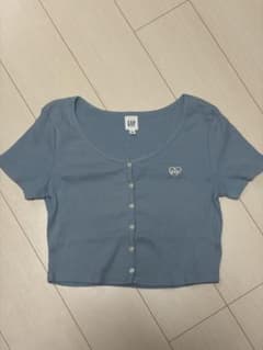 GAP ハートロゴ リブ 半袖カーディガンのサムネイル