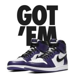 NIKE AIR JORDAN1 コートパープルのサムネイル