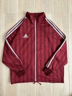90s adidas アディダス ジャージ ドローコード有 レアカラー エンジ色