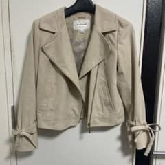 ジルバイジルスチュアート　袖リボンライダースジャケット