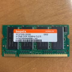 ノートPC用メモリ PC2700S 512MB DDRのサムネイル