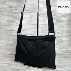 極美品 150 PRADA プラダ ショルダーバッグ ブラック ナイロン ah7 