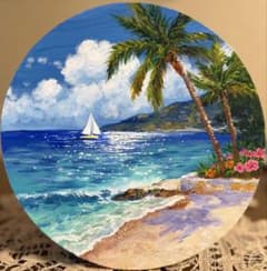ゆ*ん様 アクリル絵画　海風景画　夏の海の記憶 ゆ*ん様 アクリル絵画 海風景画 夏の海の記憶 - メルカリ
