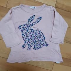 せラフ　100cm　カットソー　うさぎ　花柄のサムネイル