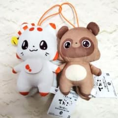 二尾の小狐てｎこ わくわくおでかけ ぬいぐるみ てんこ ぽんきちのサムネイル