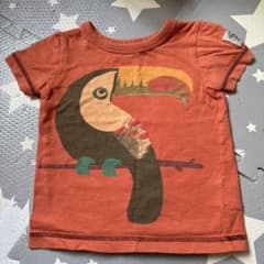 next 鳥柄Tシャツ　82 (9-12M)のサムネイル