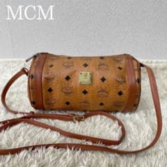【美品】 MCM ショルダーバッグ　ポシェット ドラム 筒型 ヴィセトス　レザーのサムネイル