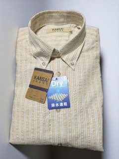 KANSAI JEANS 吸水速乾ストライプシャツのサムネイル