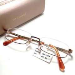 bgeg66 BVLGARI ブルガリ メガネ/眼鏡 アンダーリムスクエア18金 