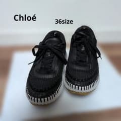 Chloe クロエ 黒 厚底 スニーカー36size - メルカリ