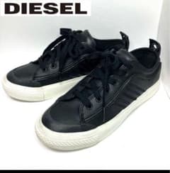 稲さま専用DIESEL スニーカーレザー　ローカット　ブラック　レディースのサムネイル