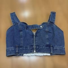 デニム ビスチェ フロントジップのサムネイル