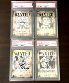 PSA10 四皇 バギー・シャンクス・ティーチ・ルフィ 手配書SP