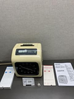 出品No.224 タイムレコーダ　BX6200 チャイム機能　簡易整備済　印字濃 出品No.224 タイムレコーダ BX6200 チャイム機能 簡易整備済 印字濃