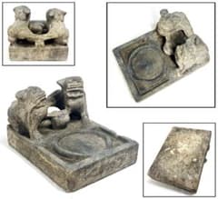 年代物 双獅青石古硯 手彫り 置物 約3kg 中国古美術 稀少 WWFT044 年代物 双獅青石古硯 手彫り 置物 約3kg 中国古美術 稀少 WWFT044