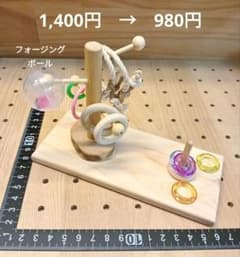 〖4〗バードトイ　インコ　輪投げセット（中）文鳥　フォージングボールのサムネイル