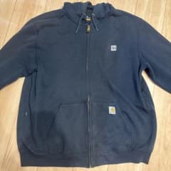 Carhartt TVA ジップアップパーカー ネイビー XLのサムネイル