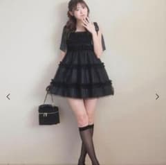 MAJESTIC LEGON マジェスティックレゴンフリルチュールミニワンピースのサムネイル