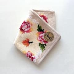 【新品未使用】　FEILER フェイラー タオルハンカチ 花柄　しおり付き