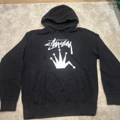 Stussy ブラック フードパーカーのサムネイル
