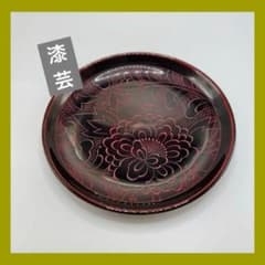 輪島塗 菓子皿 3枚セット 花　黒　平皿　アンティーク　伝統工芸　古美術　レトロ 菓子皿 花柄 輪島塗 - メルカリ