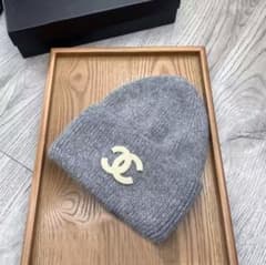 S*y様 CHANEL グレー ビーニー CHANEL グレー ビーニー - メルカリ