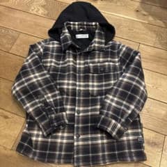 ZARA KIDS フード付きフランネルシャツ　アウターのサムネイル
