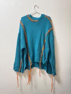 MAISON SPECIAL 鬼ワッフルクレイジーステッチ クルーネックニットのサムネイル