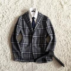 <極美品＞TAGLIATORE コットン ウール グレー ジャケット サイズ48 極美品＞TAGLIATORE コットン ウール グレー ジャケット サイズ48
