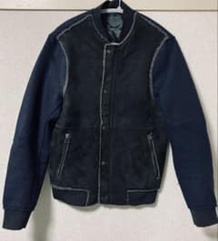 LANVINランバン レザー切り替え ボアジャケット ブルゾン - メルカリ