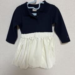 petit main ワンピース 80cm ネイビー ホワイトのサムネイル