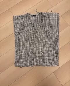 ZARA ツイード ロングベスト ジレのサムネイル