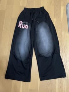 スウェットパンツ ワイドシルエット ブラックのサムネイル