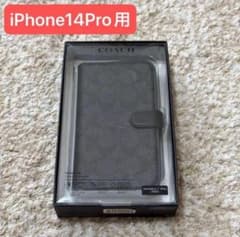 COACH iPhone14proケース 手帳型 シグネチャー コーチ 黒 新品 - メルカリ