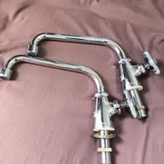 水栓柱 クロムメッキ ハンドル付き2セットのサムネイル