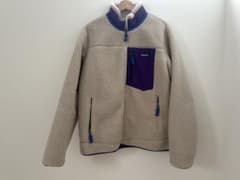 patagonia フリースジャケット Lサイズ ベージュ/パープルのサムネイル