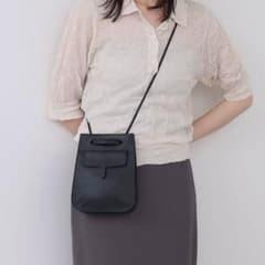 極美品】 TOMOE トモエ レザー 2WAY ショルダーバッグ S ブラック