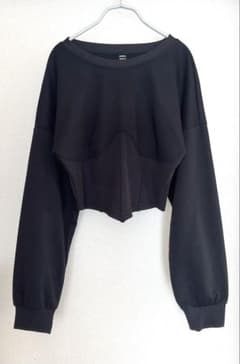 SHEIN スウェット ウエストリブ編み切り替え Lサイズ