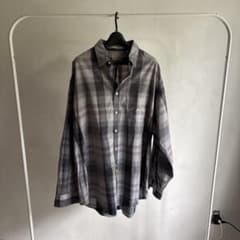 B.D.BAGGIES 長袖シャツ チェック柄 グレーのサムネイル