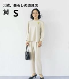「気楽に、きれい見え」ストレッチ素材の3way セットアップ ￼アイボリー Sのサムネイル