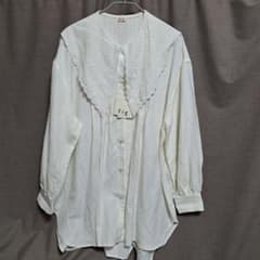 fig london petit blouse 刺繍 スカラップ襟 ブラウス